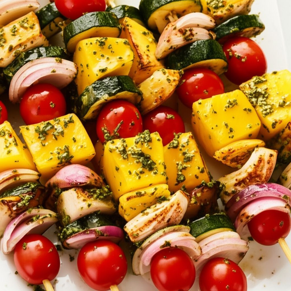 Grilled Fruit and Vegetable Kabobs