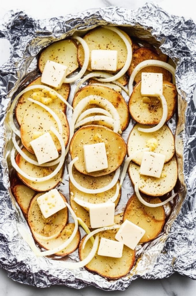 Grilled Garlic Potatoes