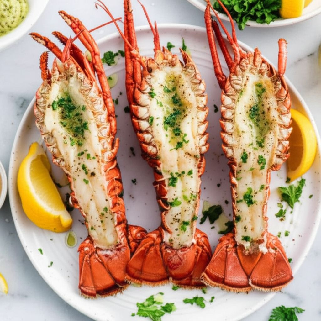 Grilled Lobster Tails with Garlic Butter