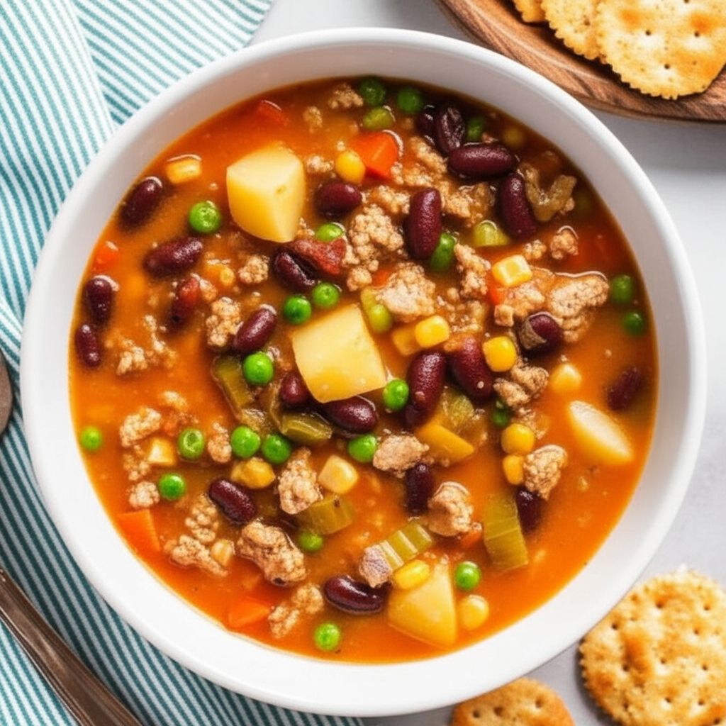 Ground Turkey Soup with Beans