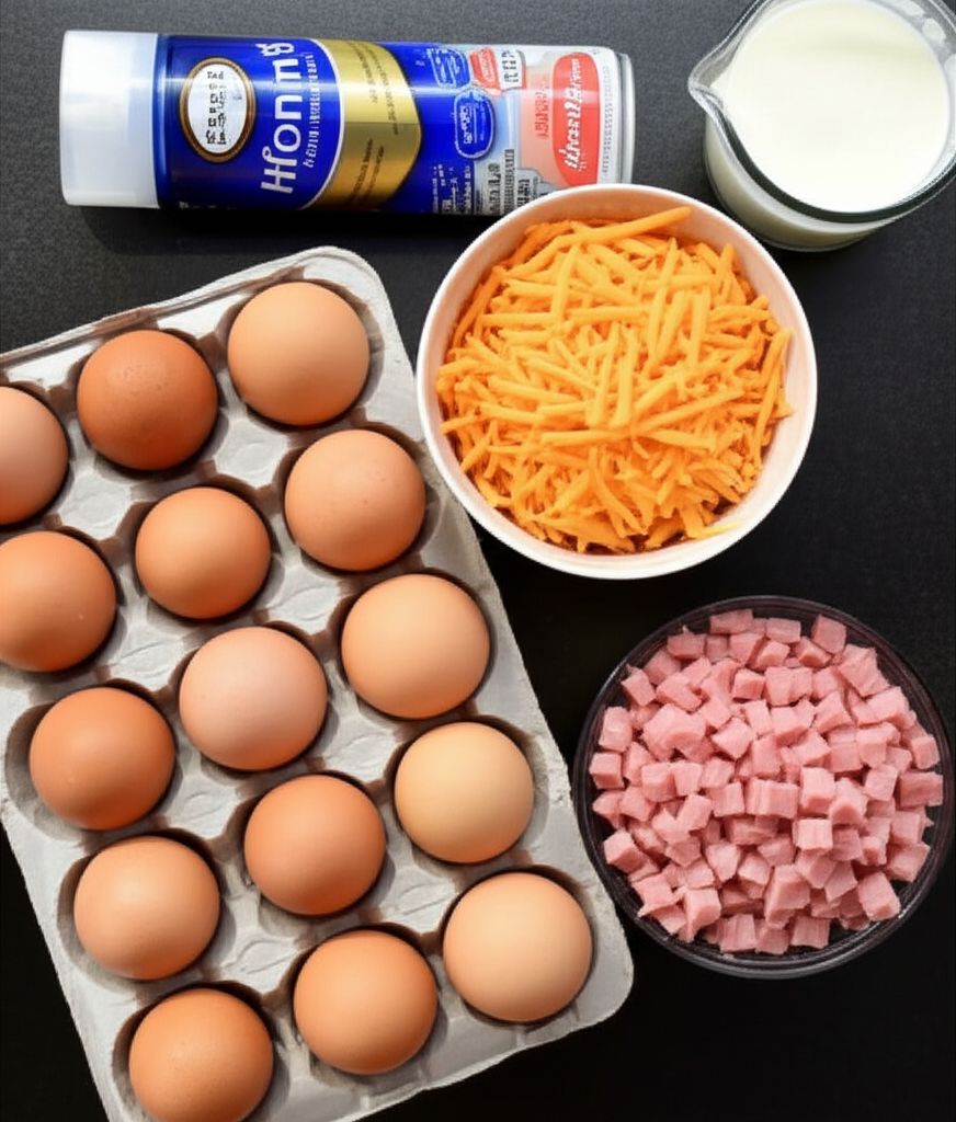 Ham and Cheddar Mini Quiche