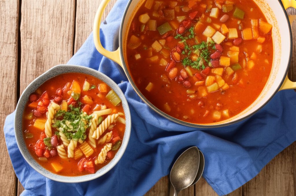 Healthy Veggie Minestrone Soup
