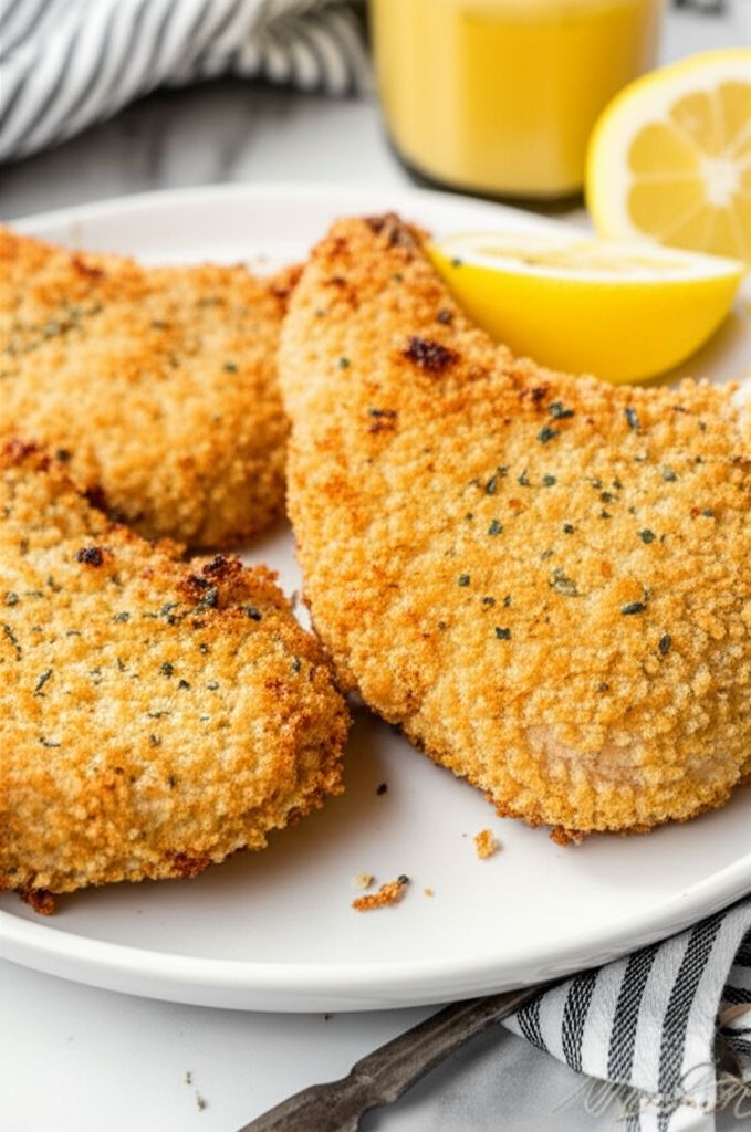 Honey Mustard-Panko Pork Chops