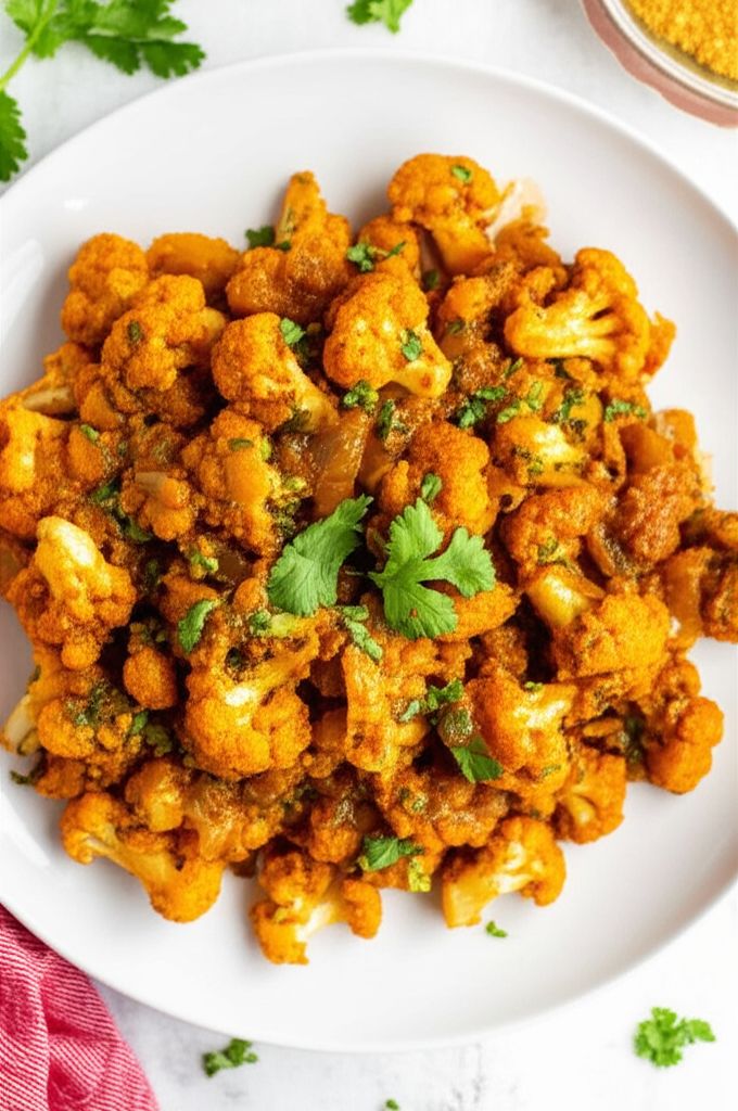 Indian Vegetarian Curried Cauliflower