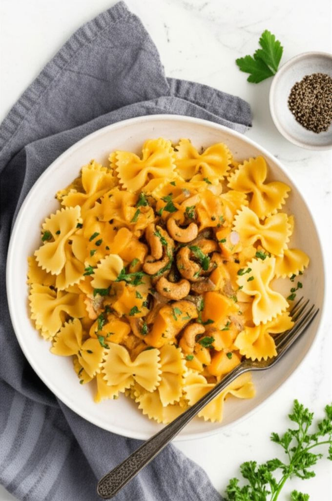 Isa's Butternut Squash Vegan Alfredo Pasta