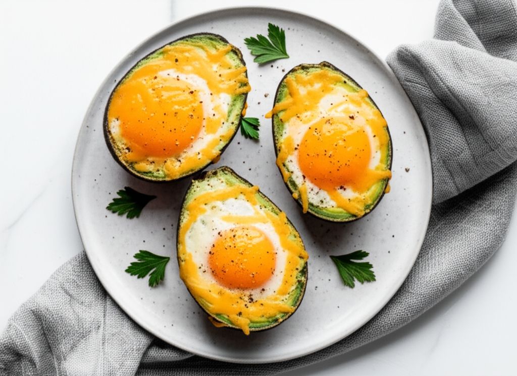 Keto Diet Avocado Egg Bake
