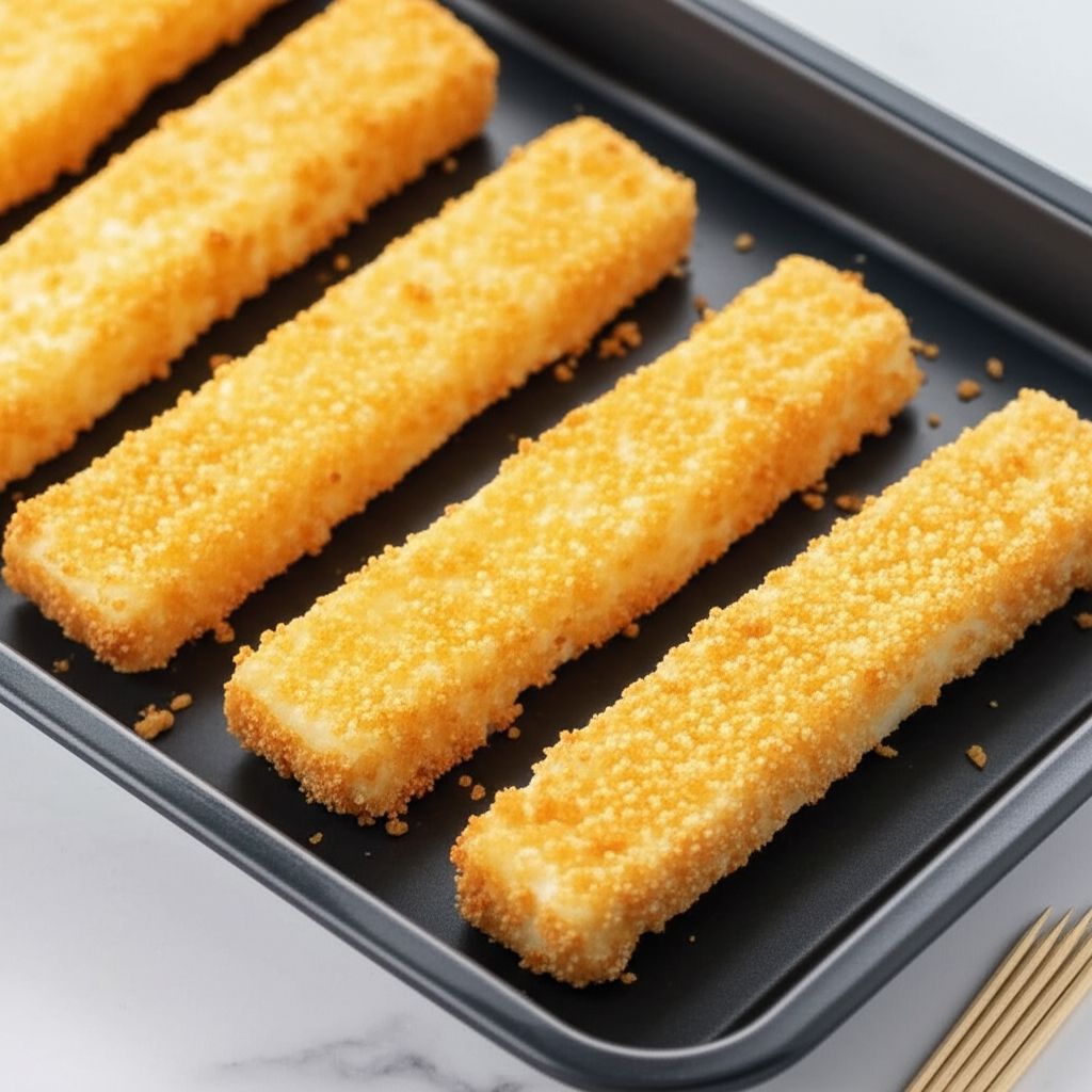 Light and Baked Mozzarella Sticks
