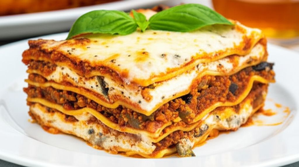 Meat and Eggplant Sauce Lasagna