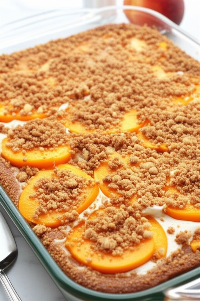 Peach Cobbler Cheesecake Bars