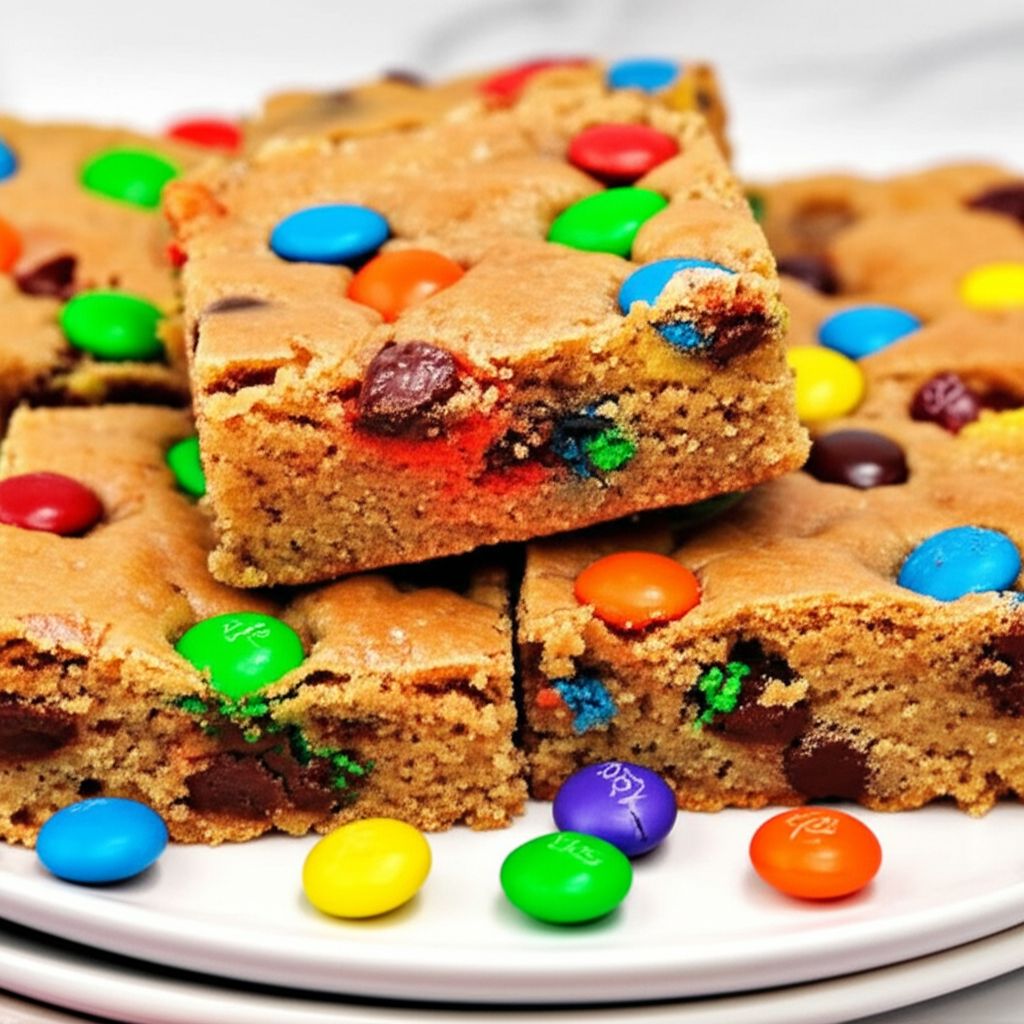 Peanut Butter and Chocolate Monster Cookie Bars