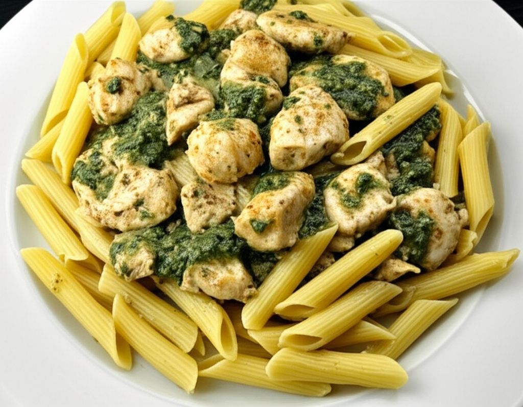 Penne with Chicken and Pesto