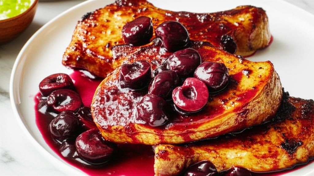 Pork Chops With Black Cherry Sauce