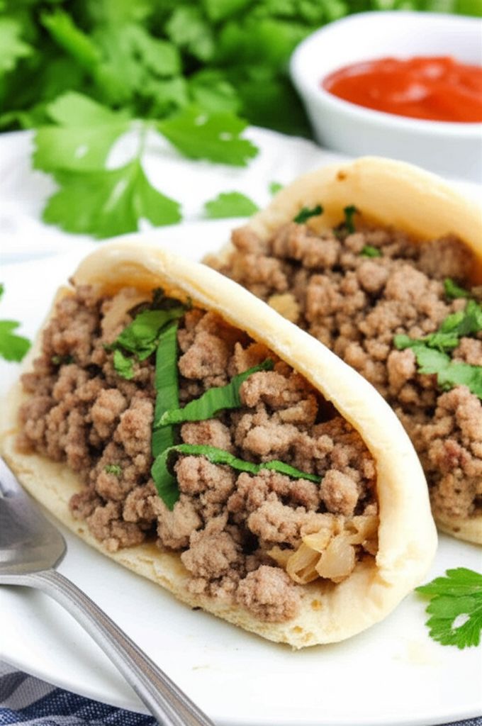 Pork Sausage and Cabbage Pitas