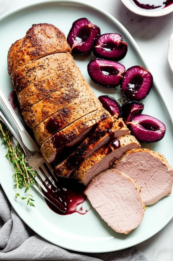 Pork Tenderloin with Balsamic Plum Reduction
