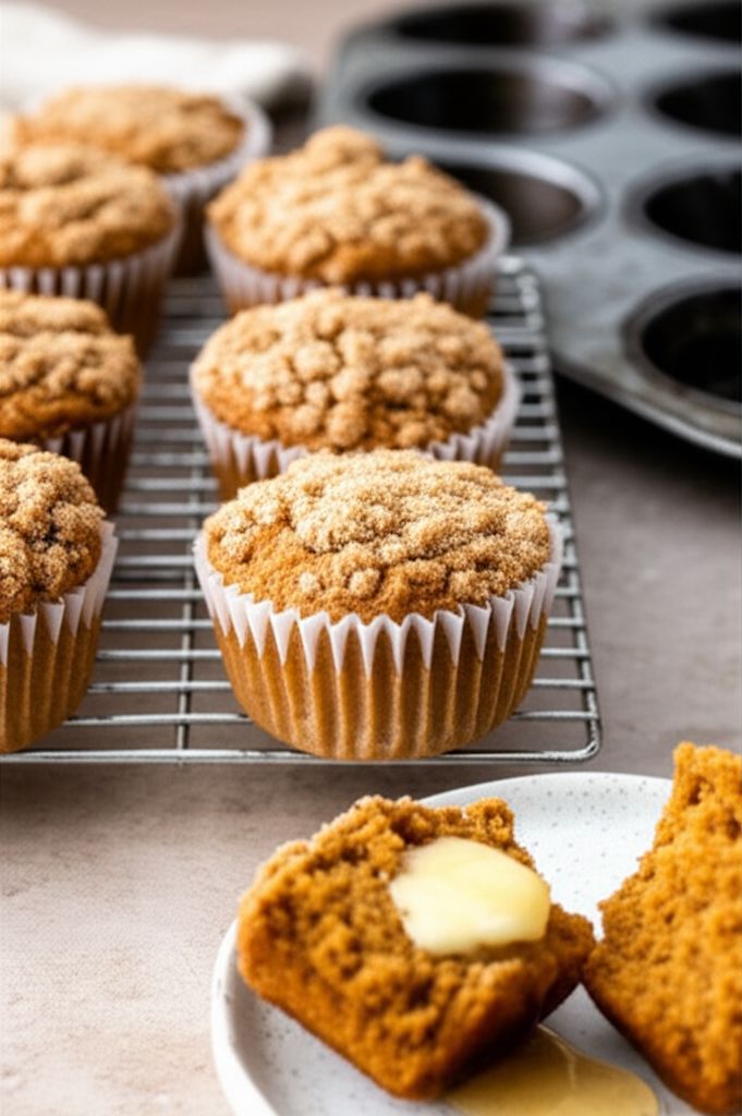 Pumpkin Coffee Cake Muffins