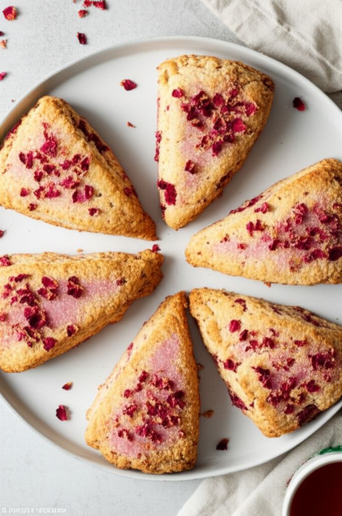 Raspberry-Rose Scones