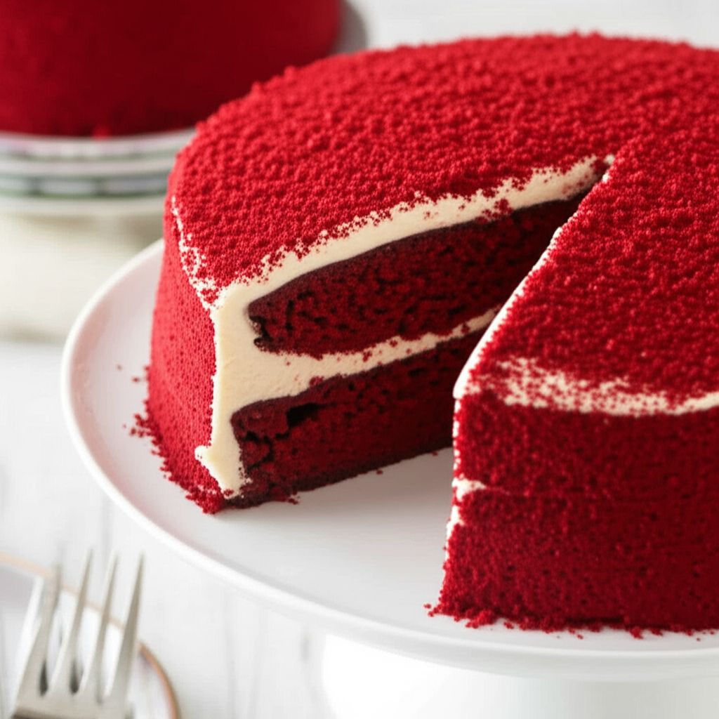 Reduced Fat and Cholesterol Red Velvet Cake