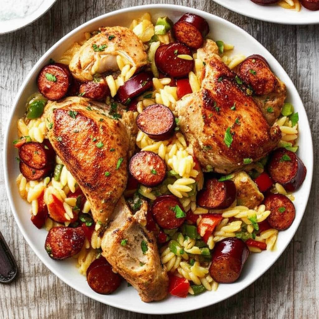 Risotto with Chicken, Sausage, and Peppers
