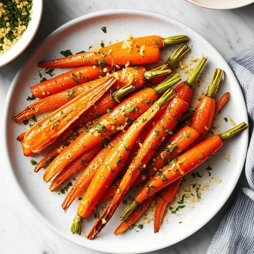 Roasted Carrots with Garlic Bread Crumbs