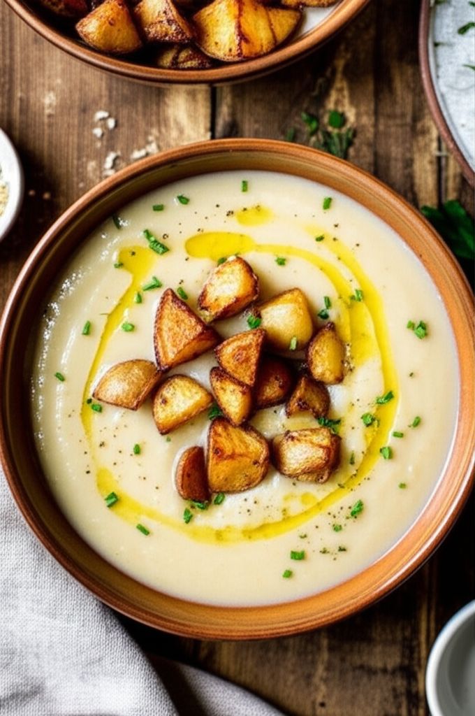 Roasted Garlic Potato Soup