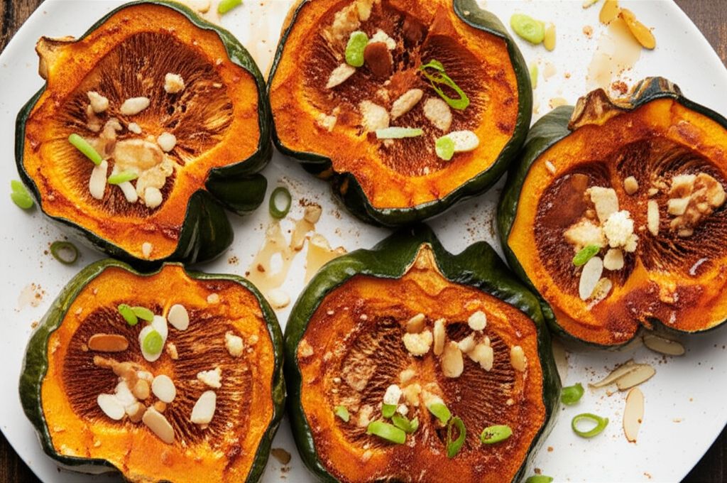 Roasted Honey Cinnamon Acorn Squash