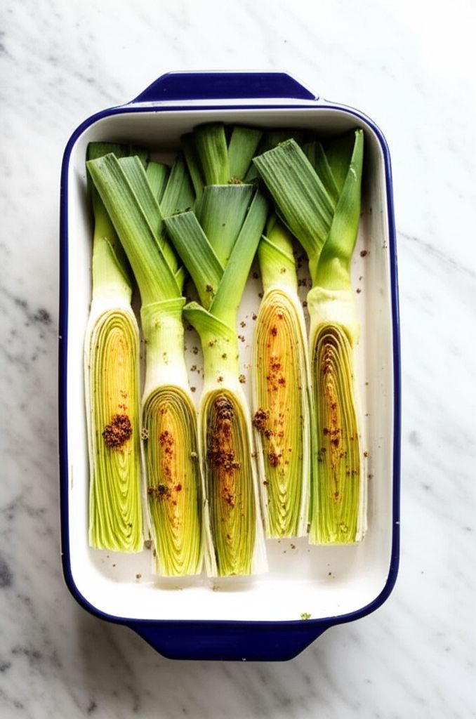Roasted Leeks with Lemon Butter