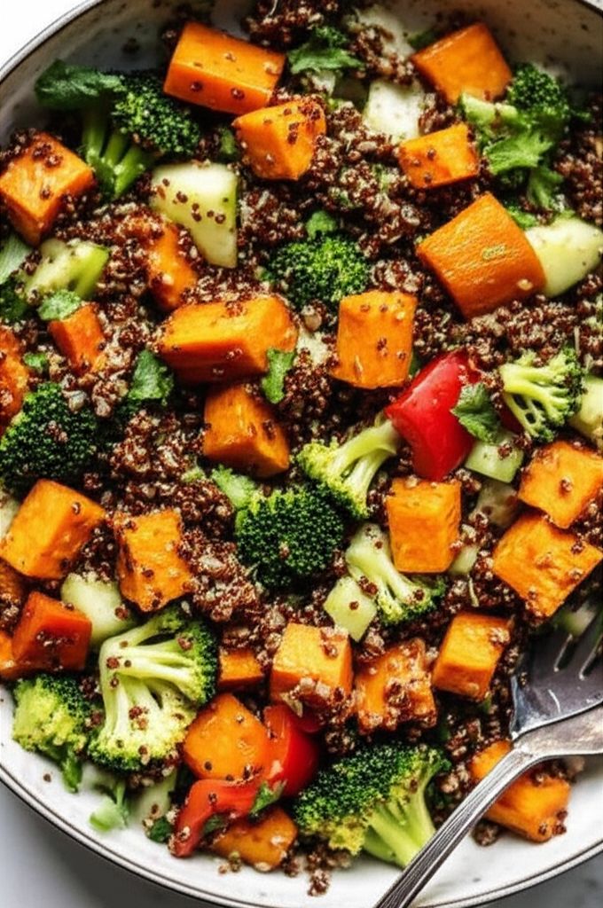 Roasted Sweet Potato Quinoa Salad