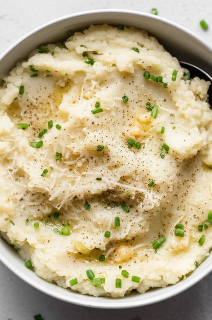 Rockin' Good Smashed Cauliflower with Garlic