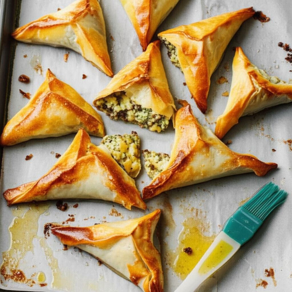 Sausage Spanakopita Triangles