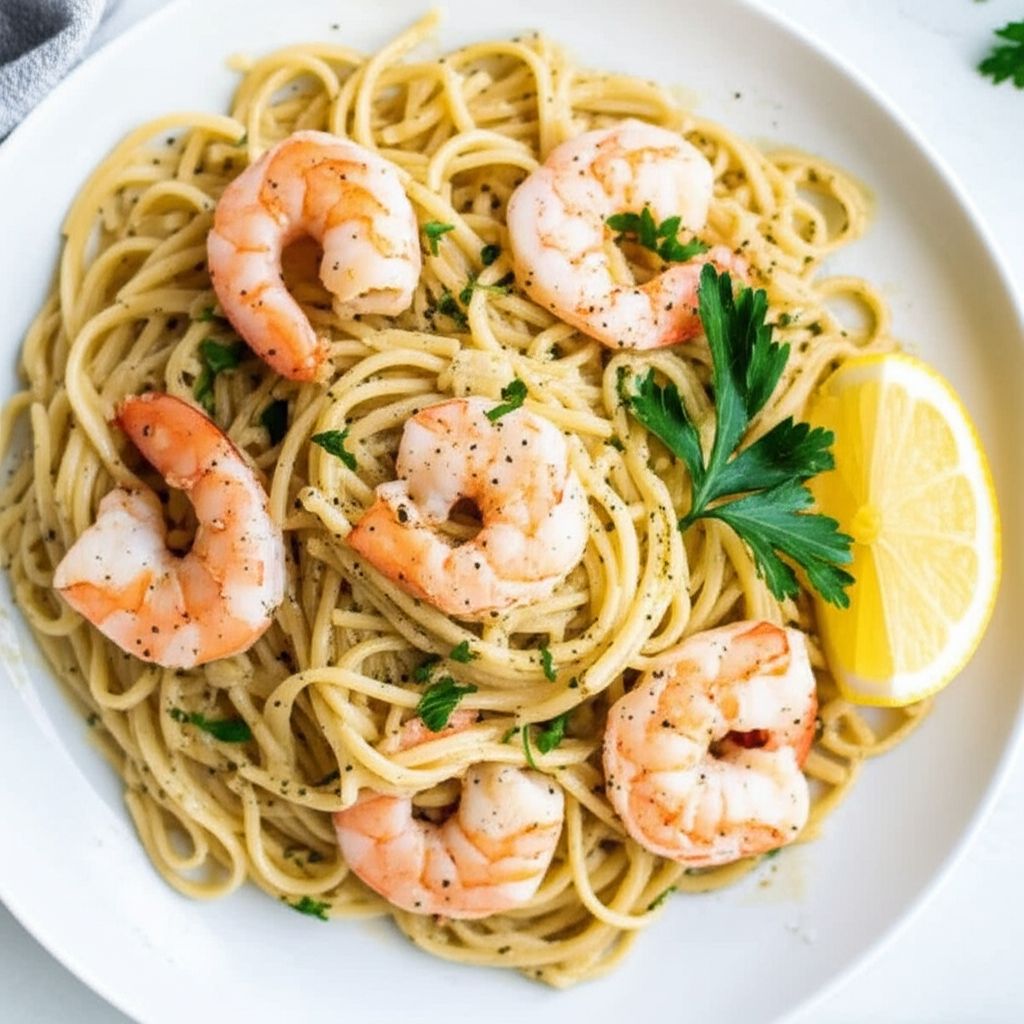 Shrimp Lemon Pepper Linguini