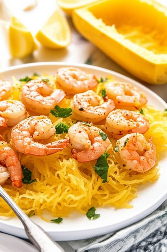 Shrimp Scampi with Spaghetti Squash