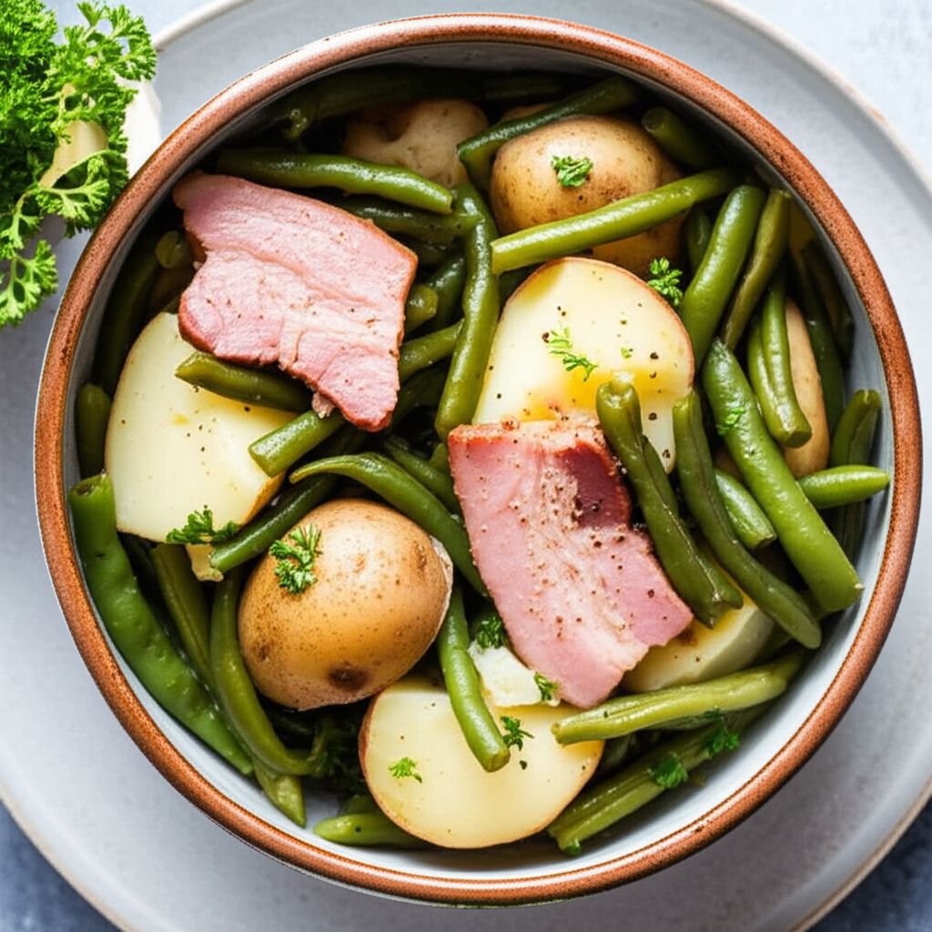 Slow Cooker Green Beans and Potatoes