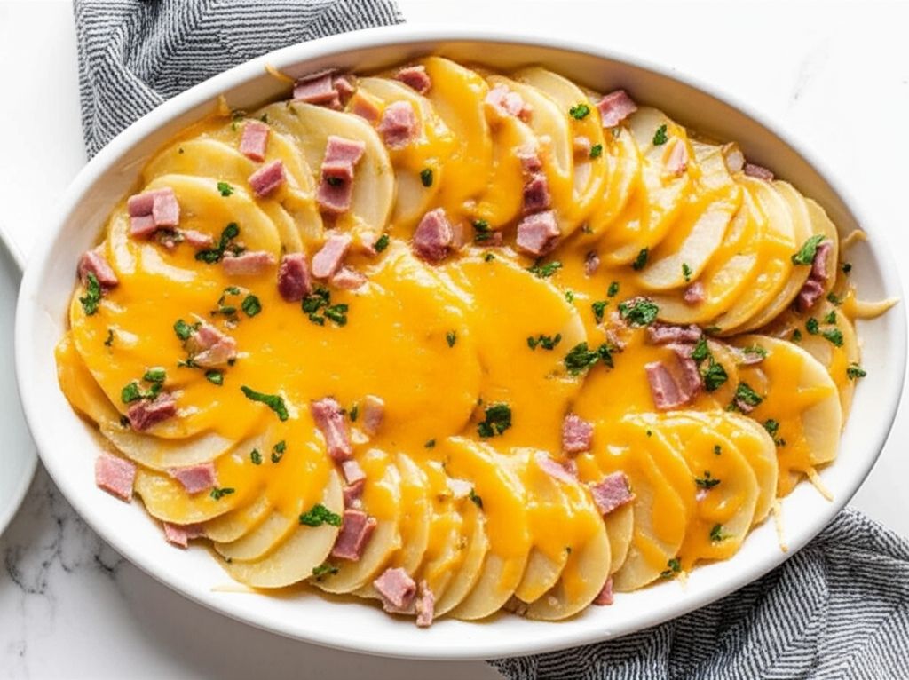 Slow Cooker Scalloped Potatoes and Ham