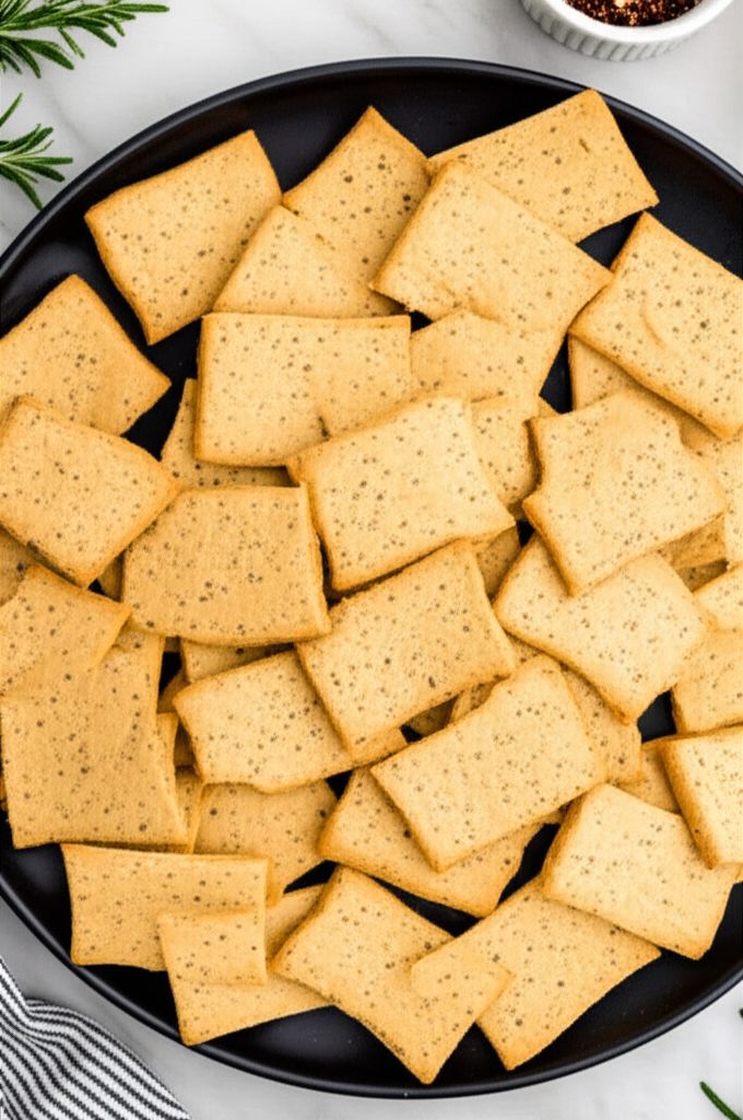 Sourdough Rosemary Crackers