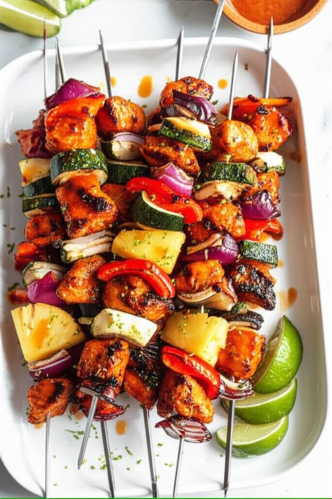 Spicy Honey-Lime Chicken Thigh Kebabs