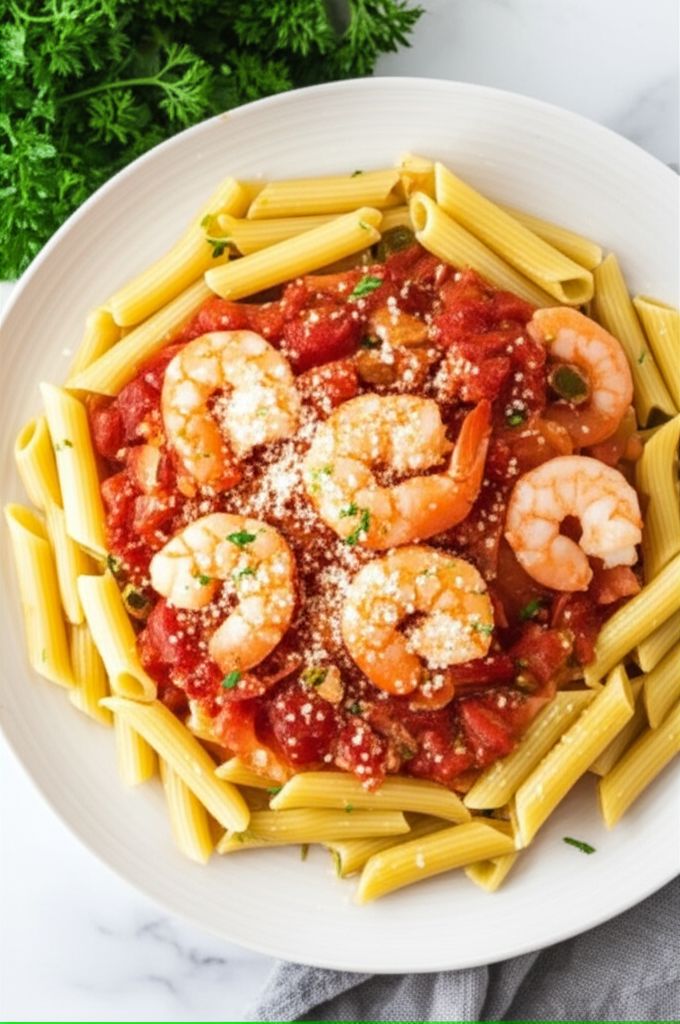 Spicy Shrimp and Tomato Scampi