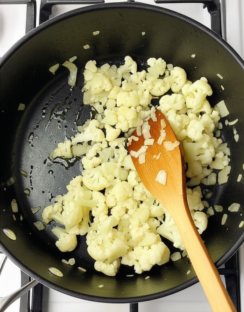 Spinach and Cauliflower Bhaji