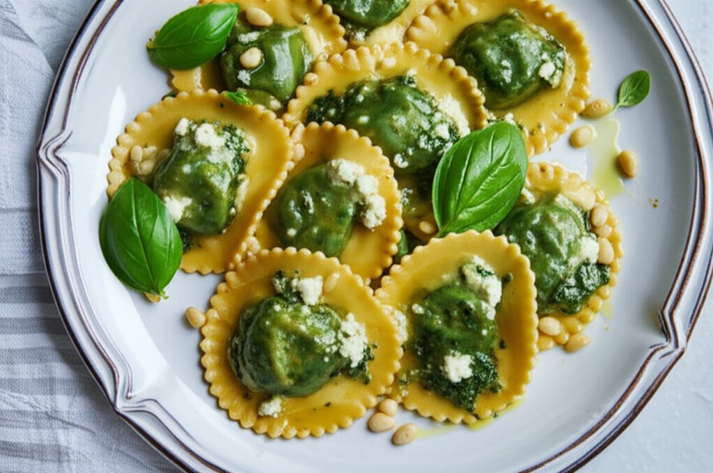 Spinach, Feta, and Pine Nut Ravioli Filling