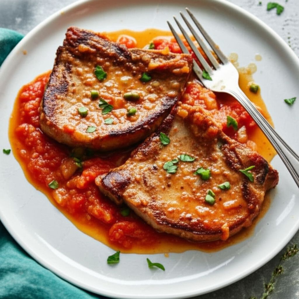 Stewed Tomato Pork Chops