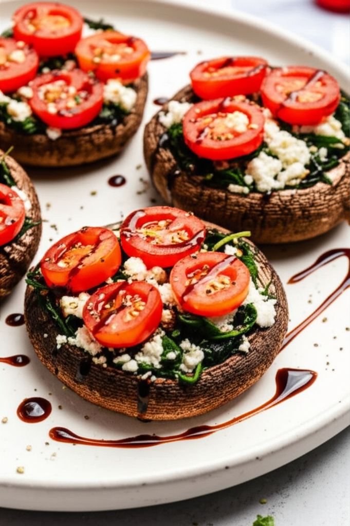 Stuffed Portobello Mushrooms with Spinach and Feta