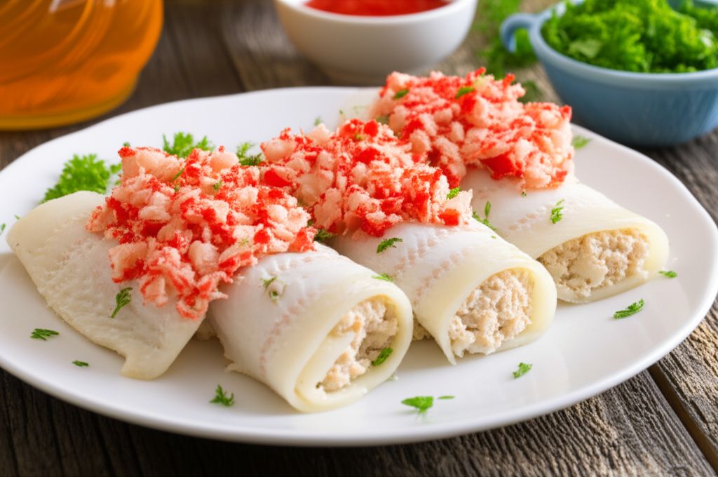 Stuffed Sole with Imitation Crab