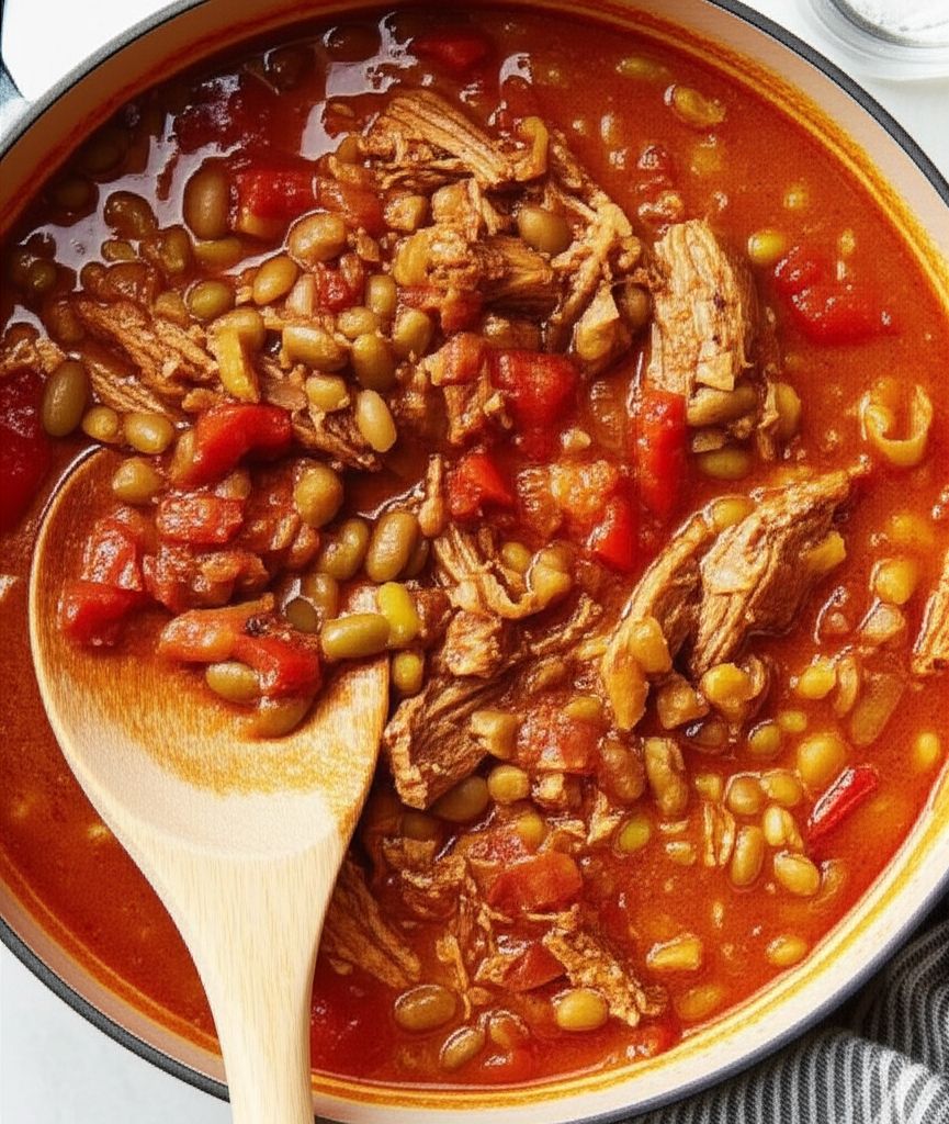 Tender Pork Stew with Beans