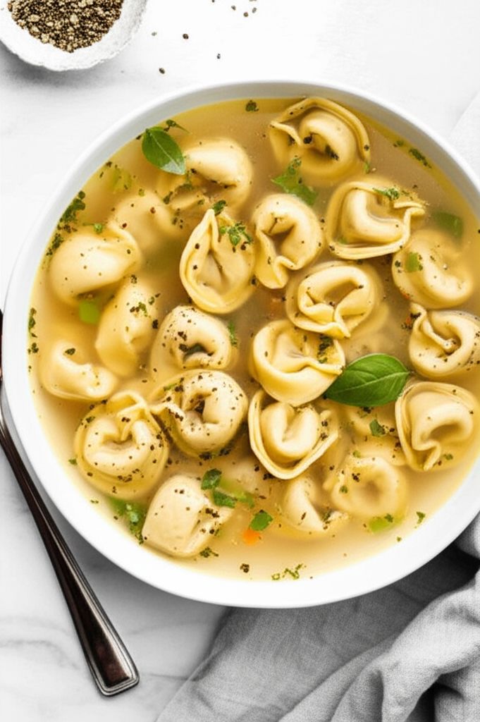 Tortellini in Chicken Broth