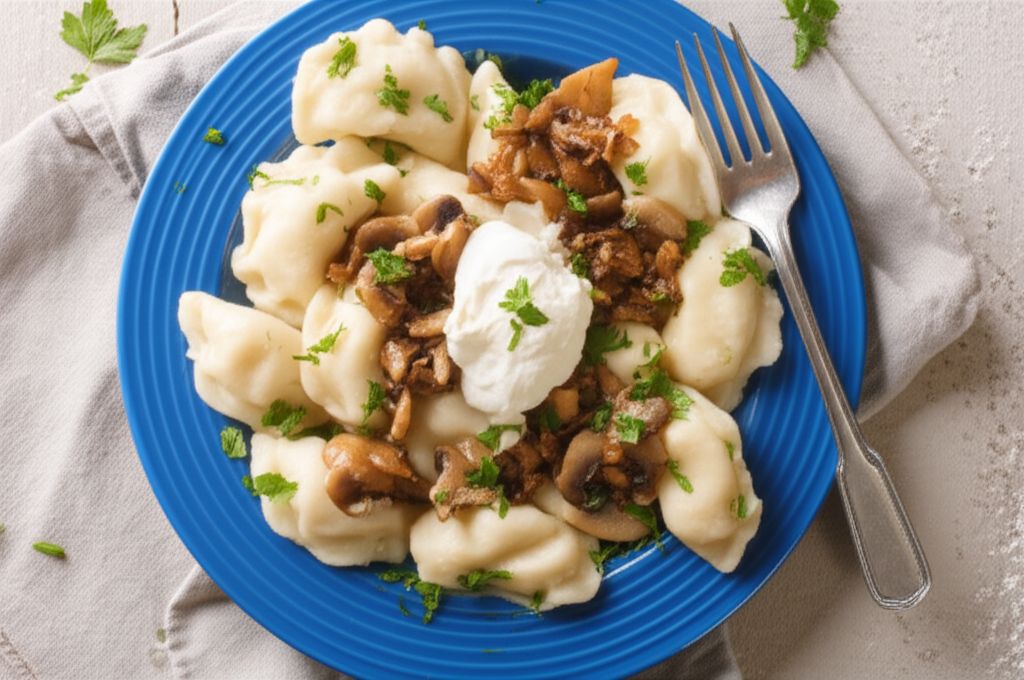 Vareniki (Pierogi) with Potatoes and Mushrooms