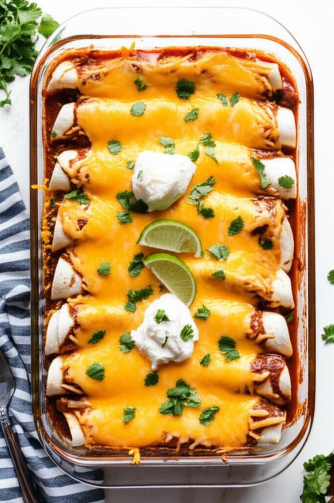 Vegetarian Spinach and Mushroom Enchiladas