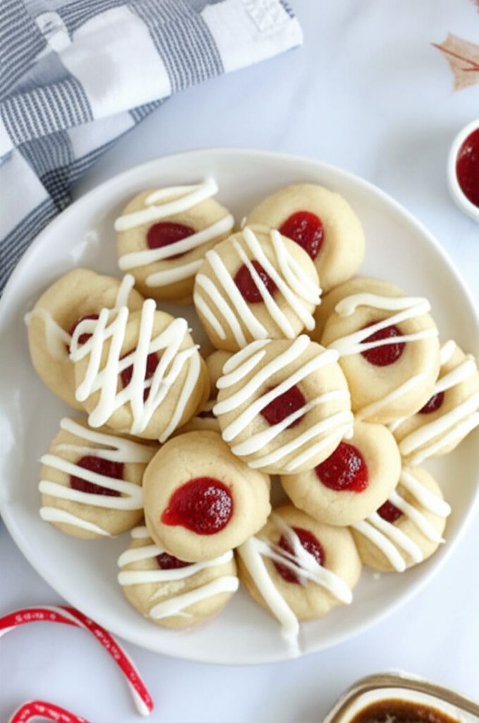 White Chocolate Thumbprint Cookies