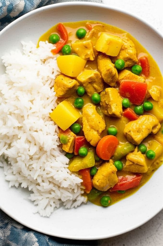 Yellow Curry Chicken with Jasmine Rice
