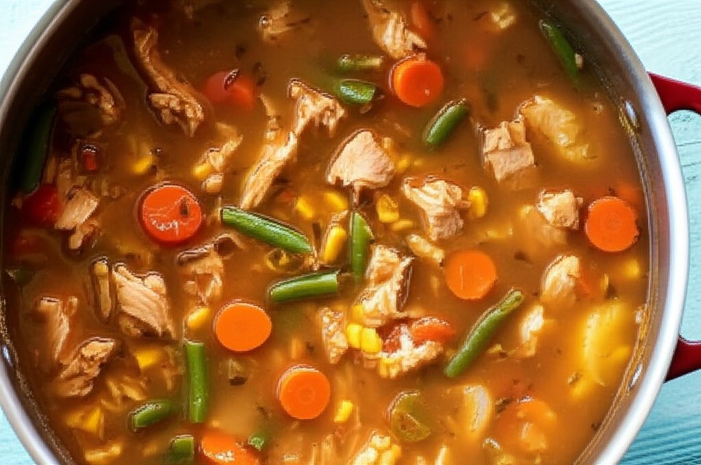 Zippy and Tangy Turkey Rice Soup
