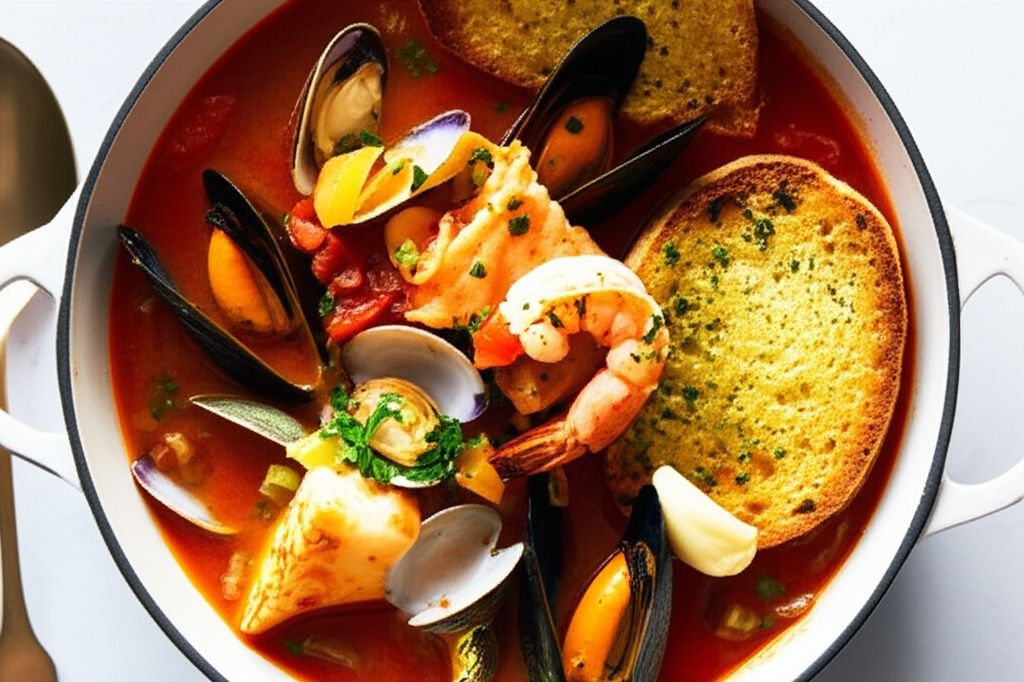Zuppa di Pesce e Frutti di Mare (Mediterranean Seafood Soup)