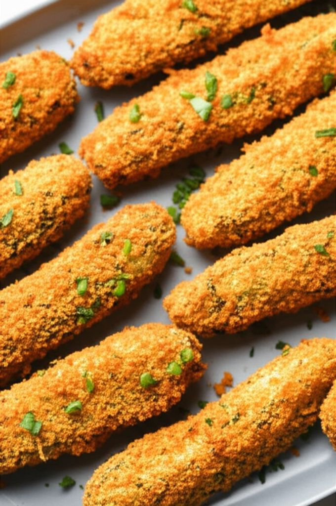Air Fryer Spicy Dill Pickle Fries
